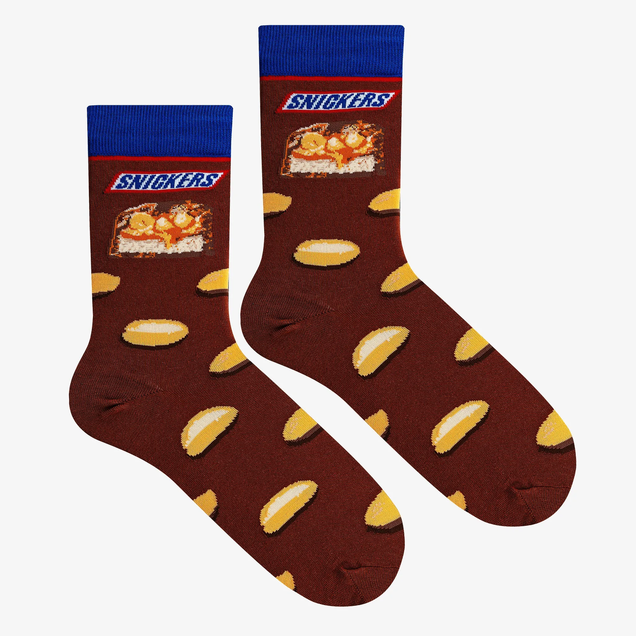 Snickers Hungry Brown Men's Crew Socks sold by Odd Sox product image thumbnail 3