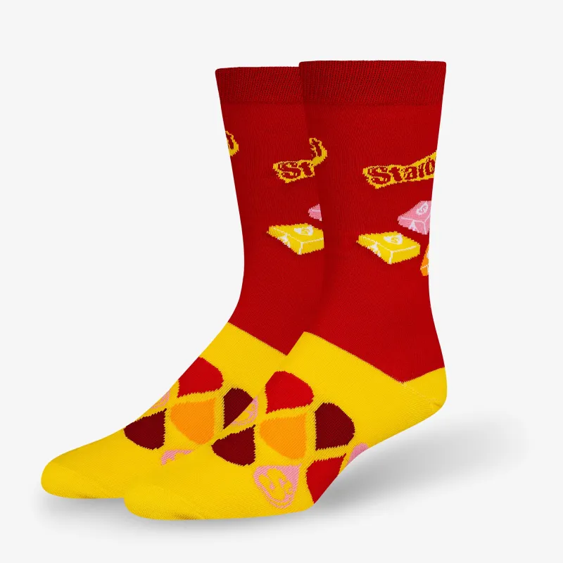Starburst Juicy Red Men's Crew Socks sold by Odd Sox