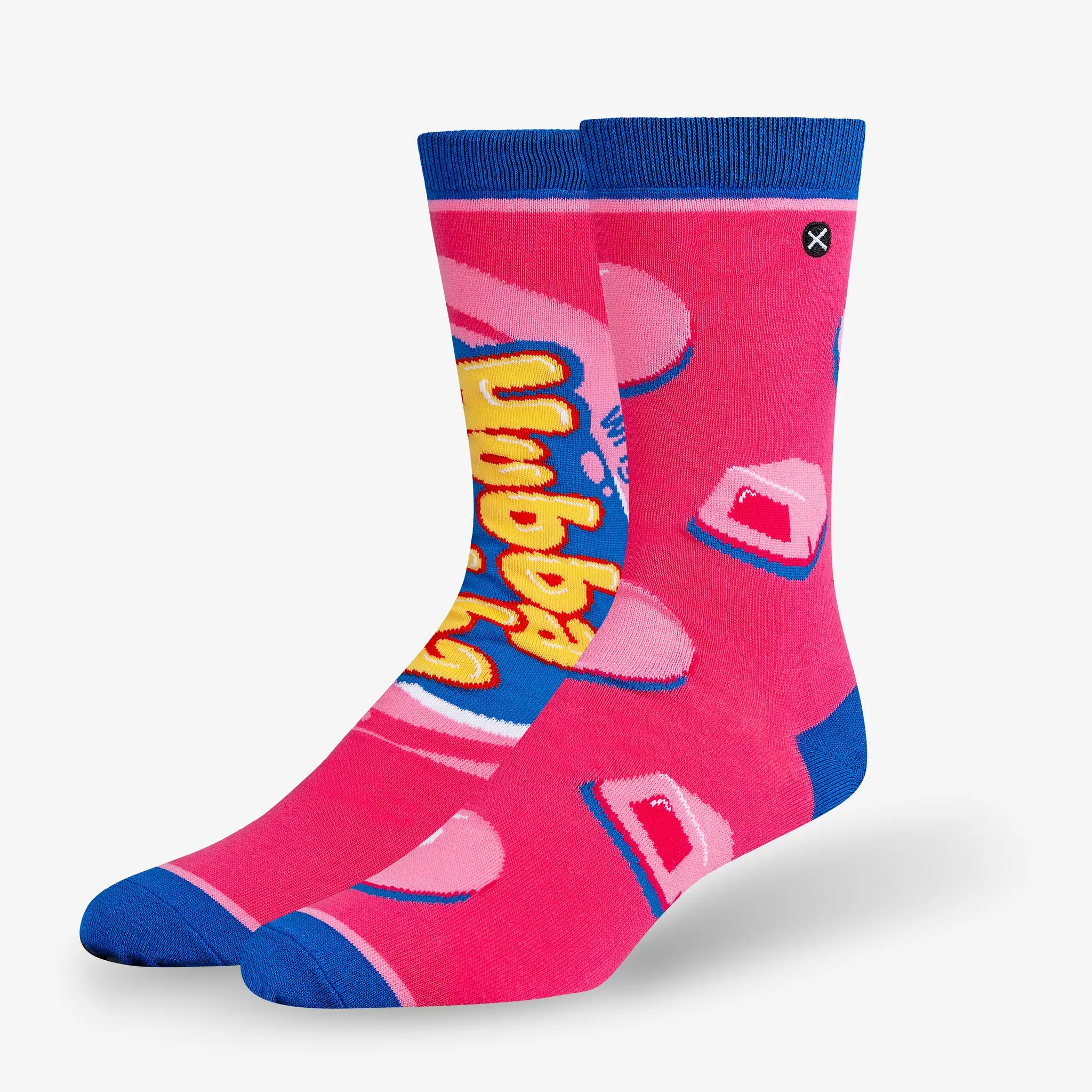 Hubba Bubba Split Men's Crew Socks sold by Odd Sox
