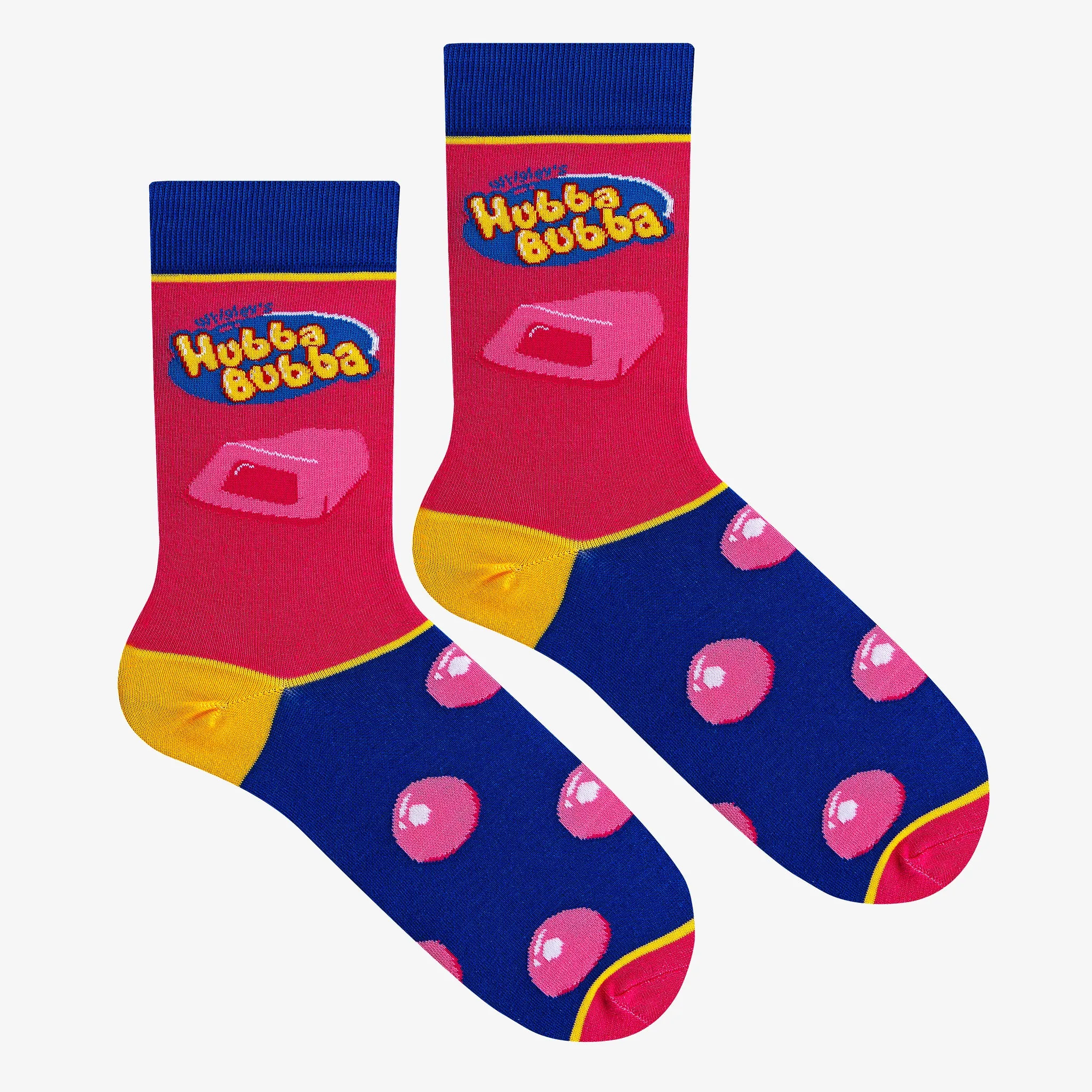 Hubba Bubba Pink Men's Crew Socks sold by Odd Sox product image thumbnail 3