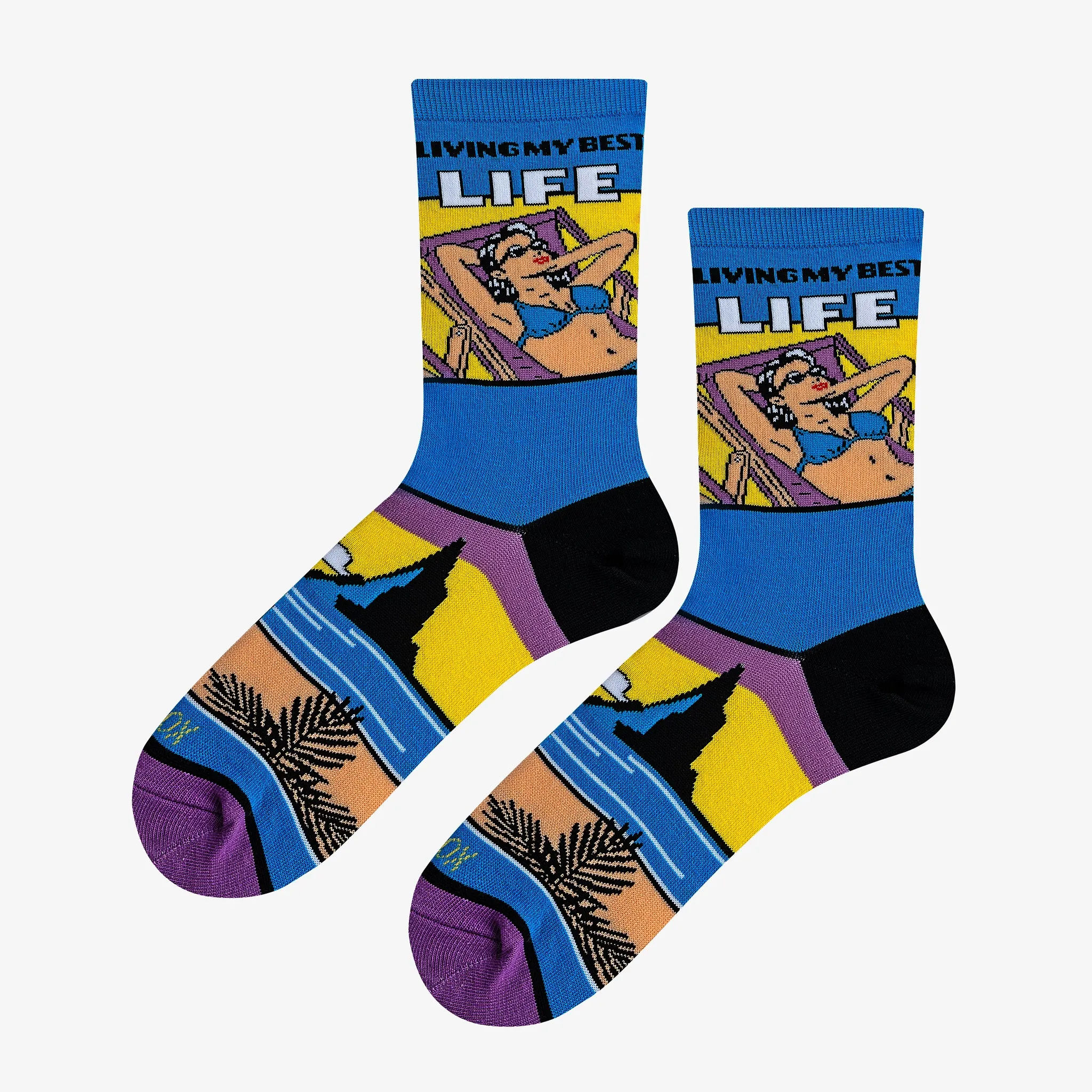 Living My Best Life Women's Crew Socks sold by Odd Sox product image thumbnail 2
