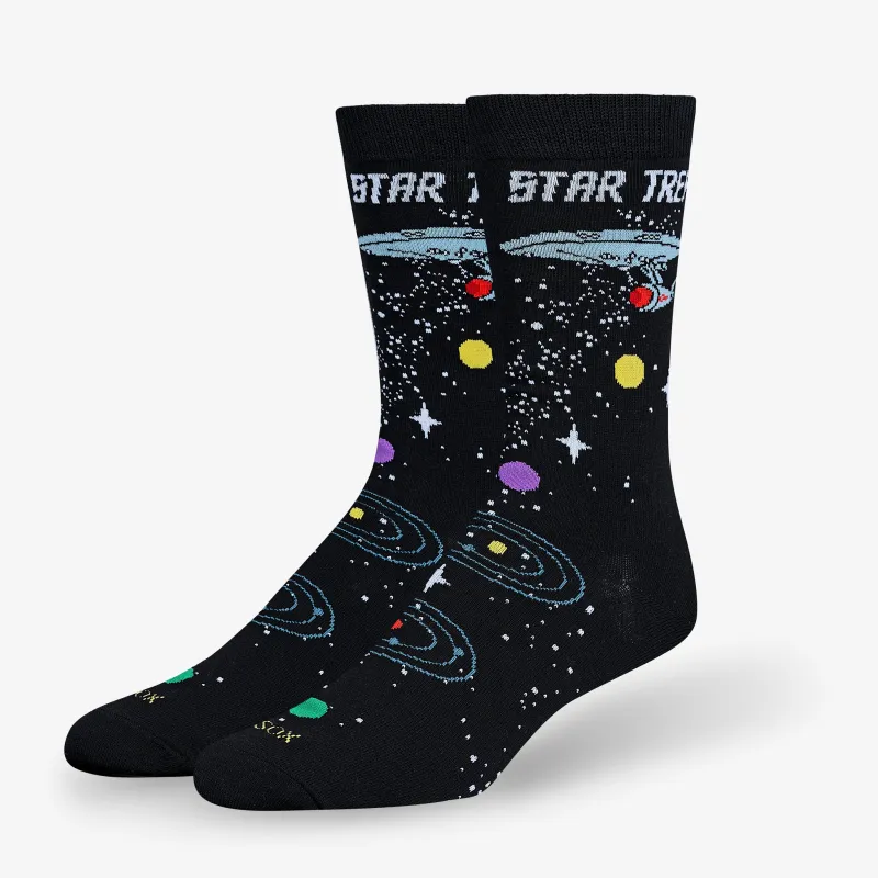 Star Trek Space Travel Men's Crew Socks sold by Odd Sox