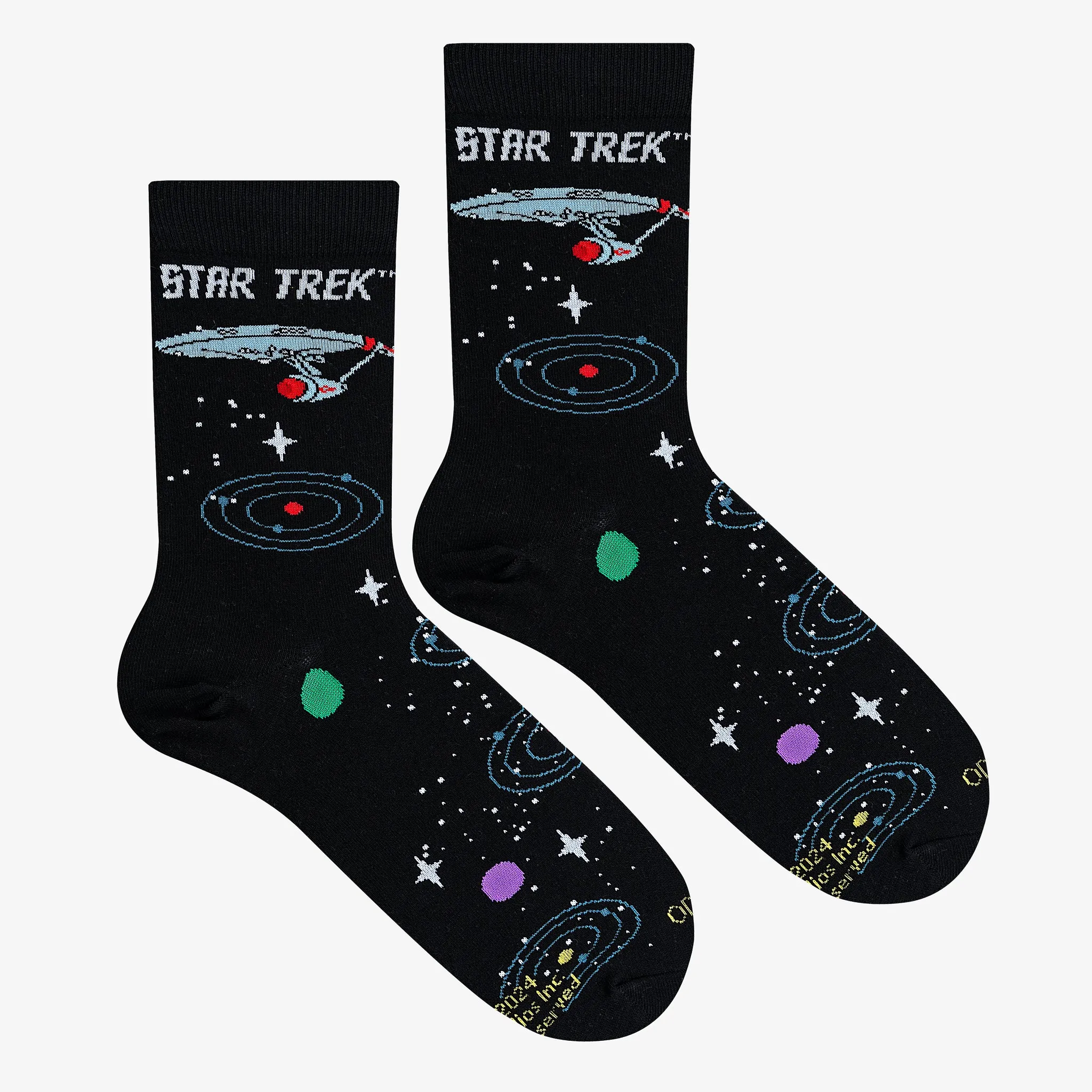 Star Trek Space Travel Men's Crew Socks sold by Odd Sox product image thumbnail 3