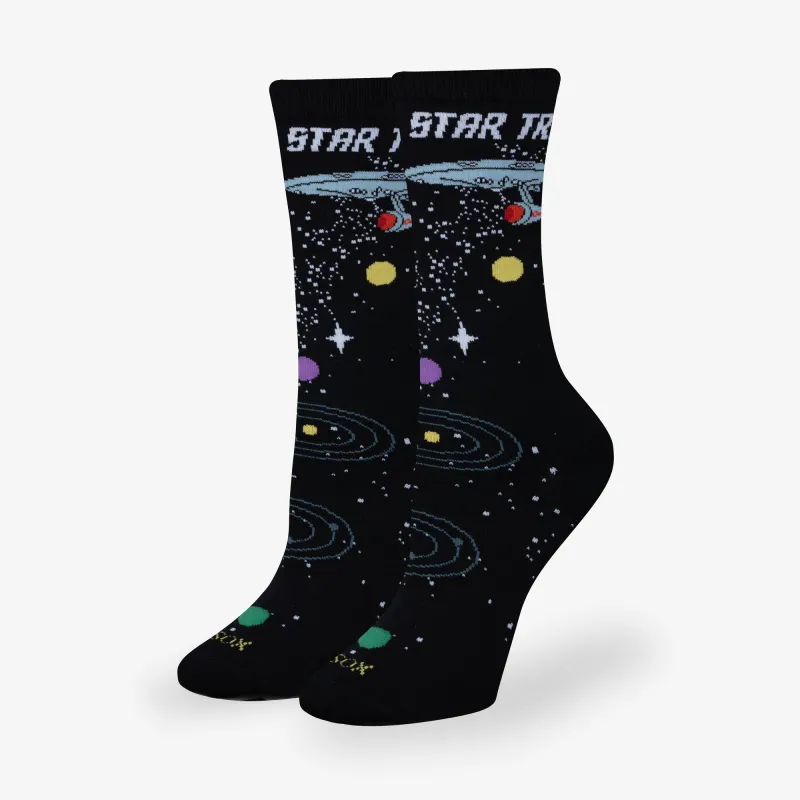Star Trek Space Travel Women's Crew Socks made by Odd Sox