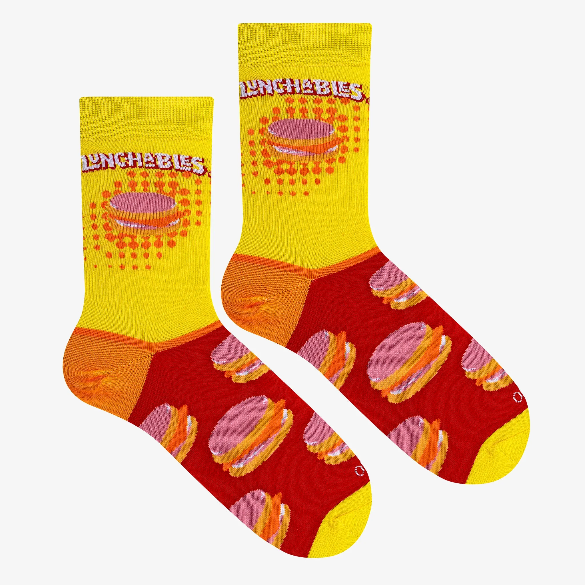 Lunchables Yellow Men's Crew Socks sold by Odd Sox product image thumbnail 3