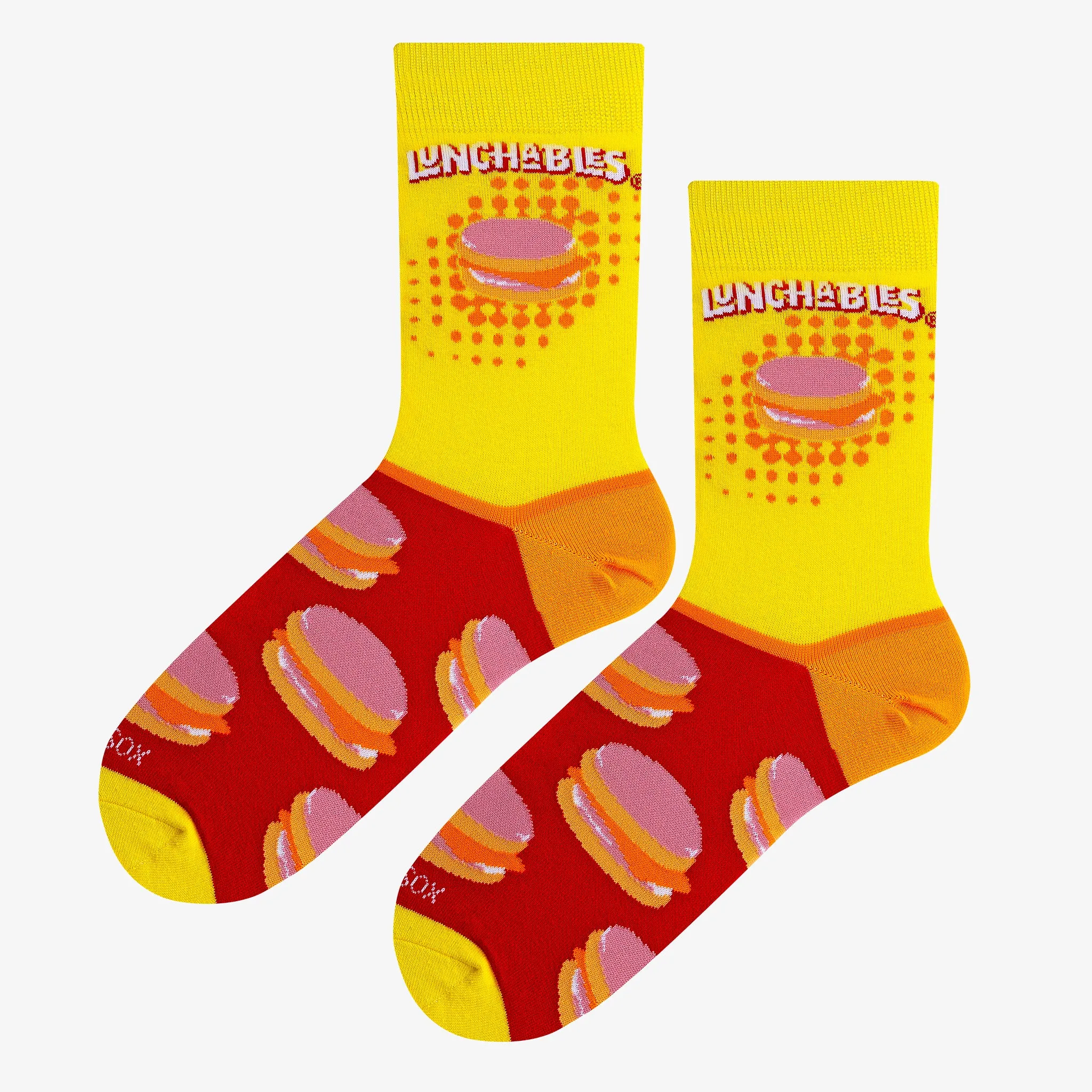 Lunchables Yellow Men's Crew Socks sold by Odd Sox product image thumbnail 2