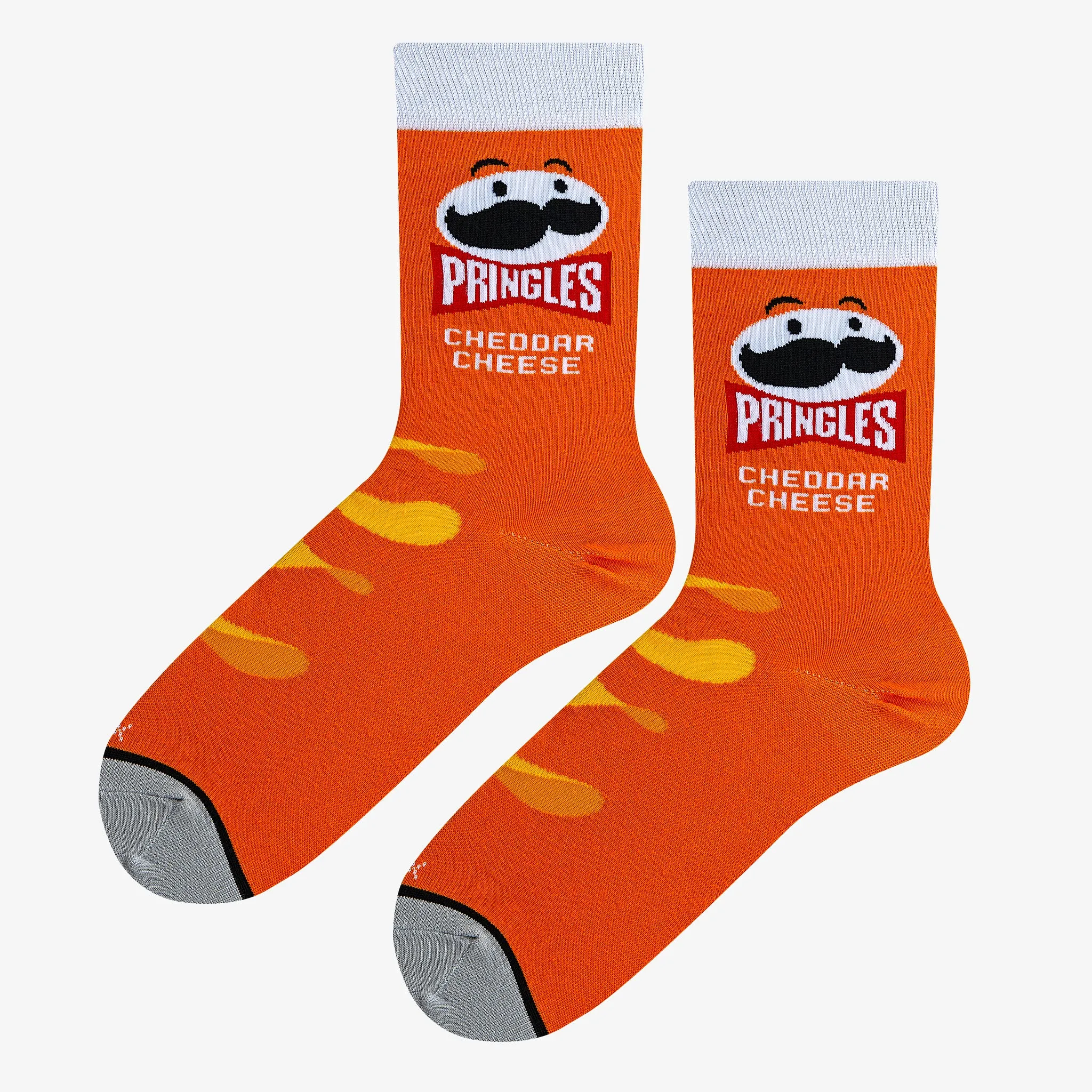 Pringles Cheddar Cheese Orange Men's Crew Socks sold by Odd Sox product image thumbnail 2
