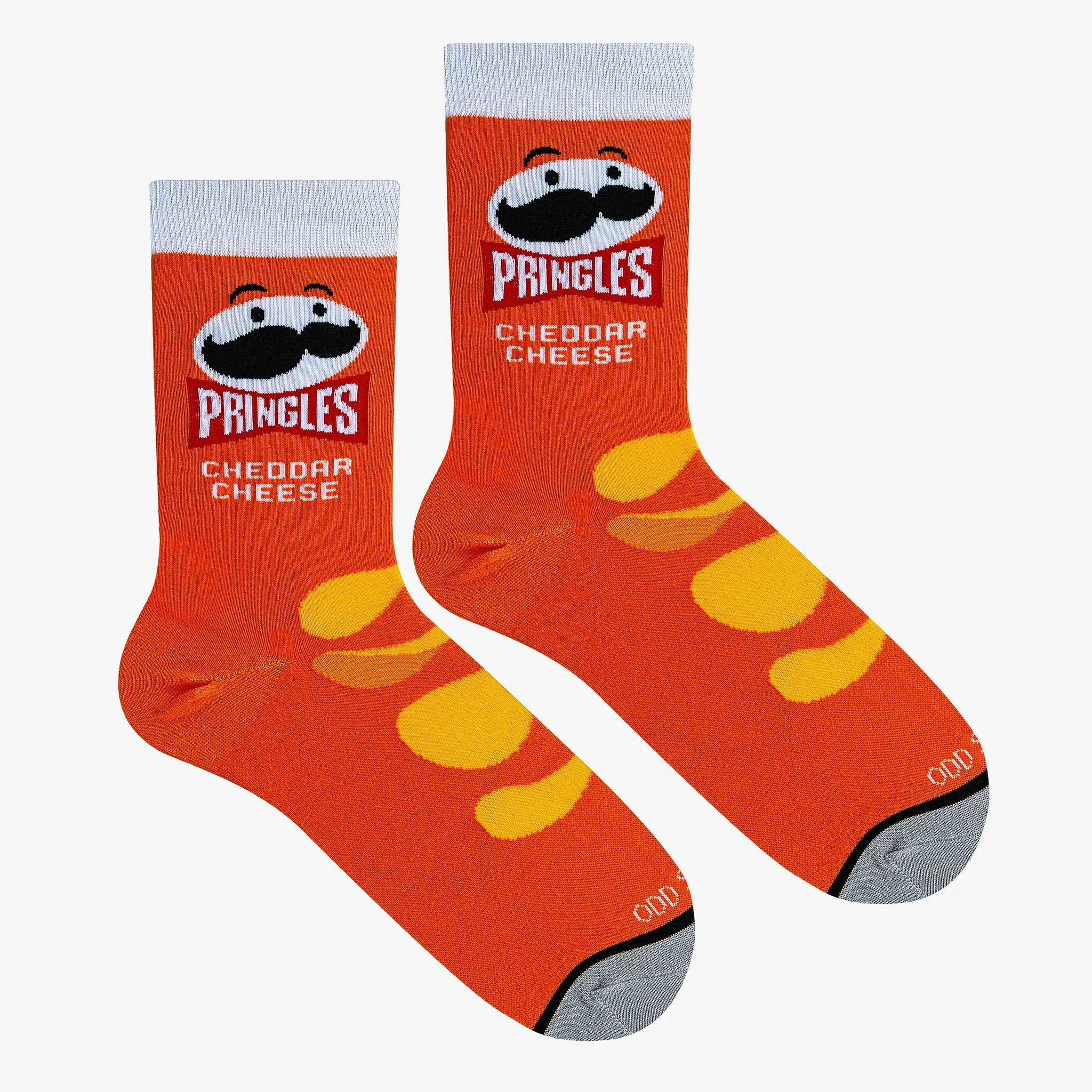 Pringles Cheddar Cheese Orange Men's Crew Socks sold by Odd Sox product image thumbnail 3