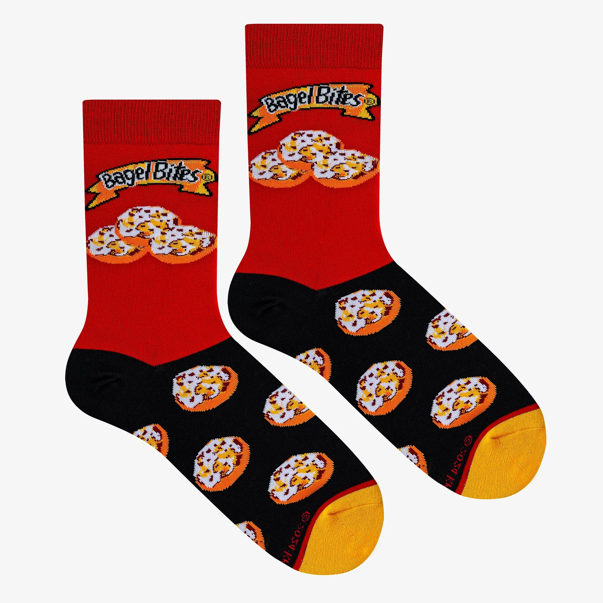 Bagel Bites Red Men's Crew Socks sold by Odd Sox product image thumbnail 3