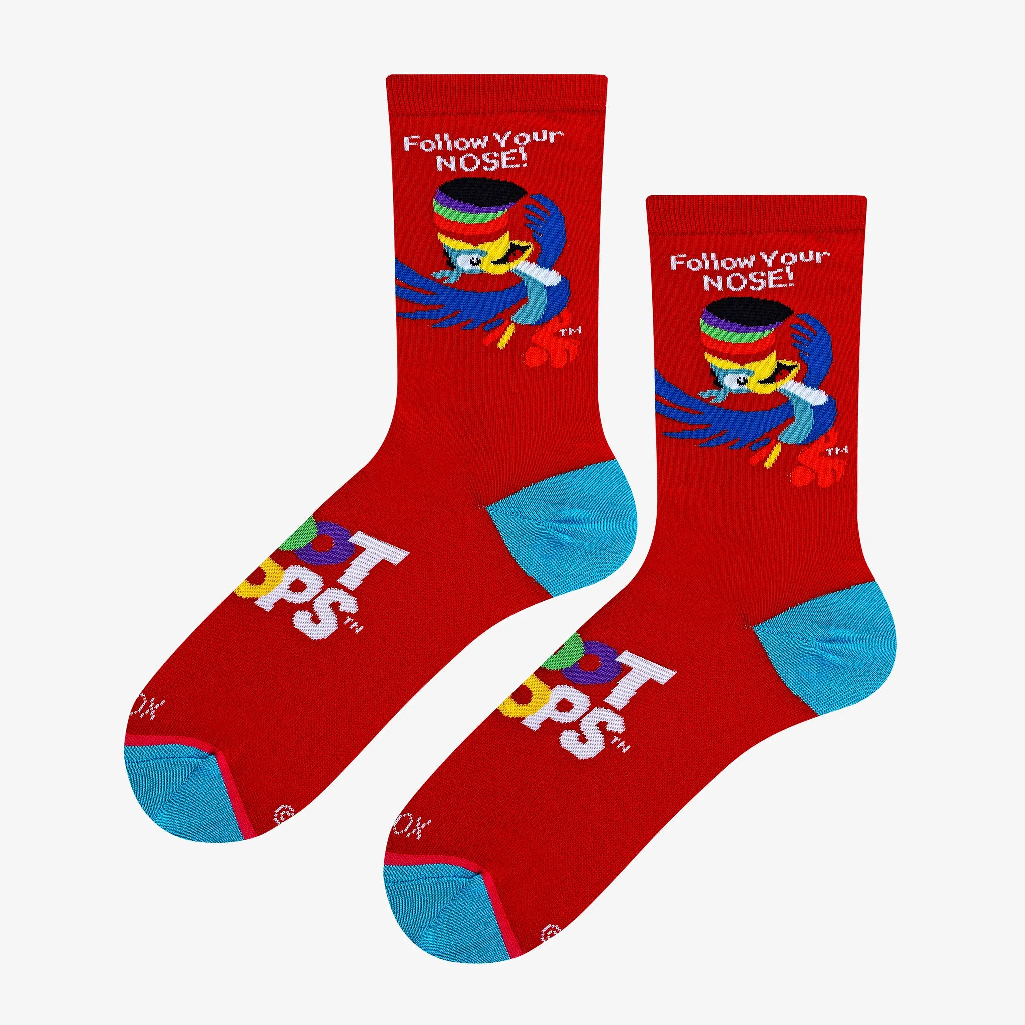 Follow Your Nose Red Women's Crew Socks sold by Odd Sox product image thumbnail 2