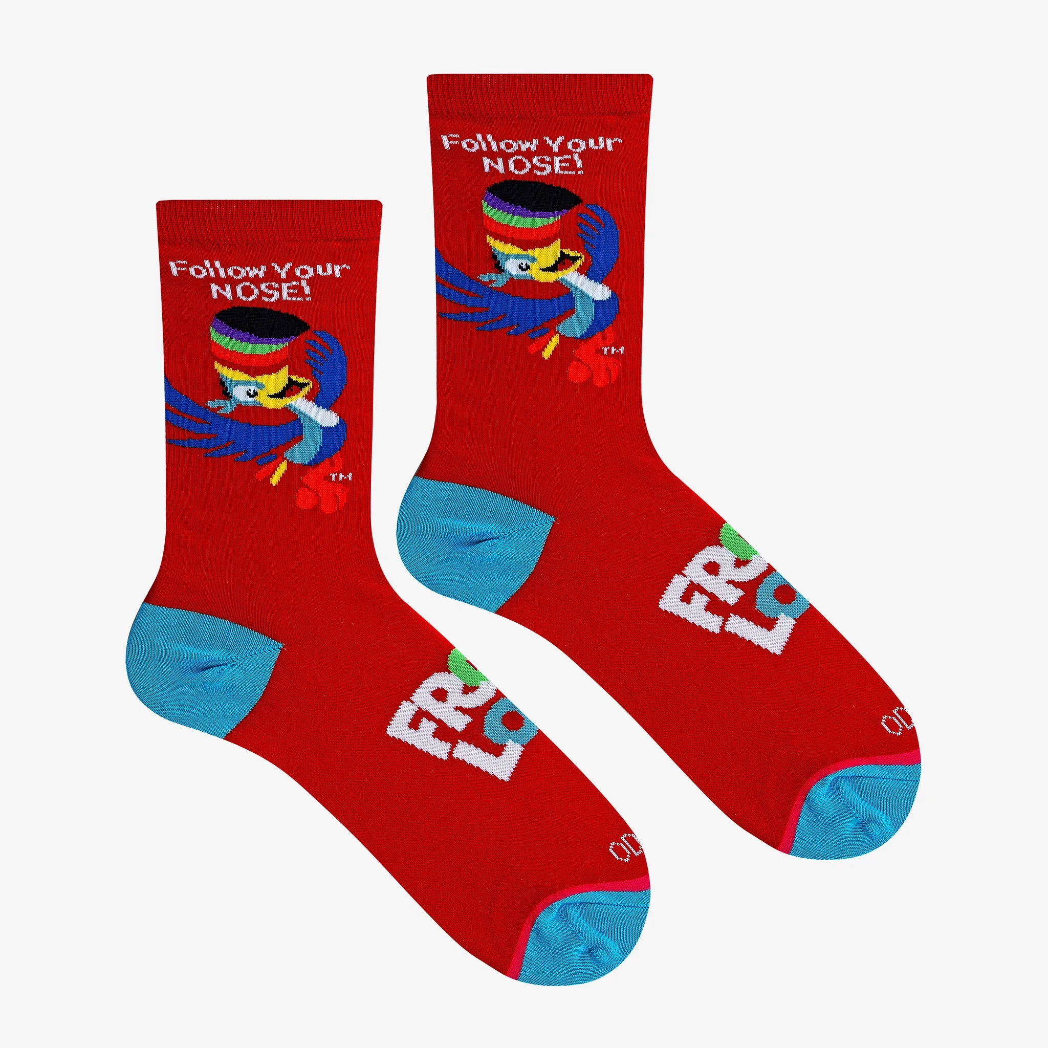 Follow Your Nose Red Women's Crew Socks sold by Odd Sox product image thumbnail 3