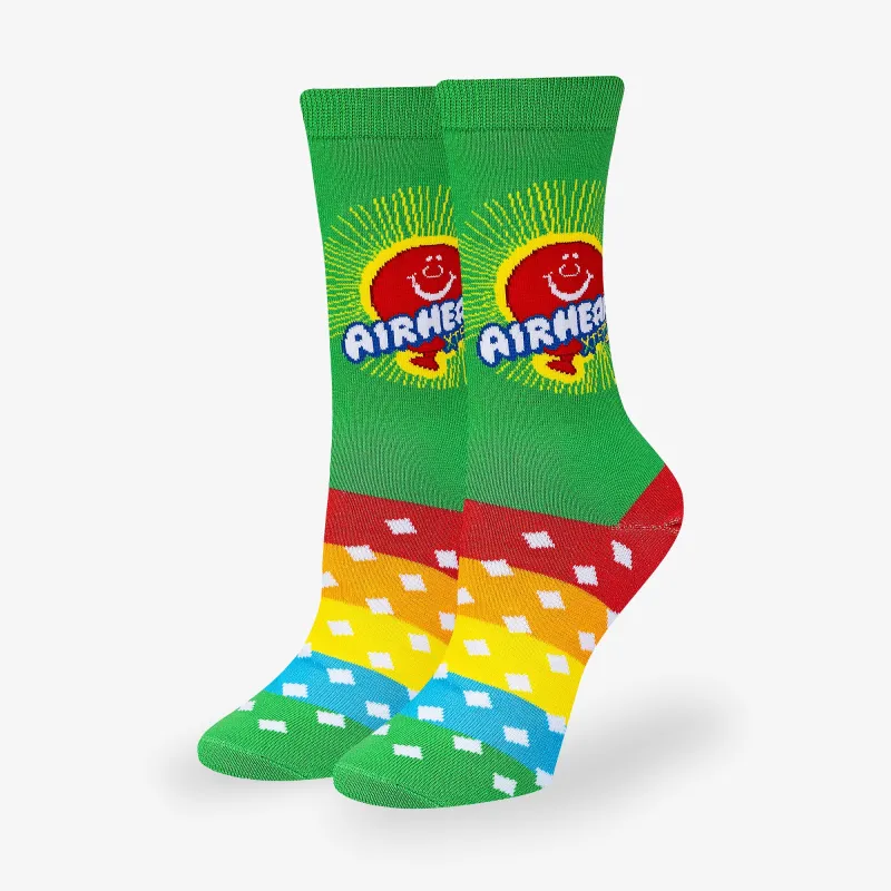 Airheads Xtreme Rainbow Green Women's Crew Socks sold by Odd Sox