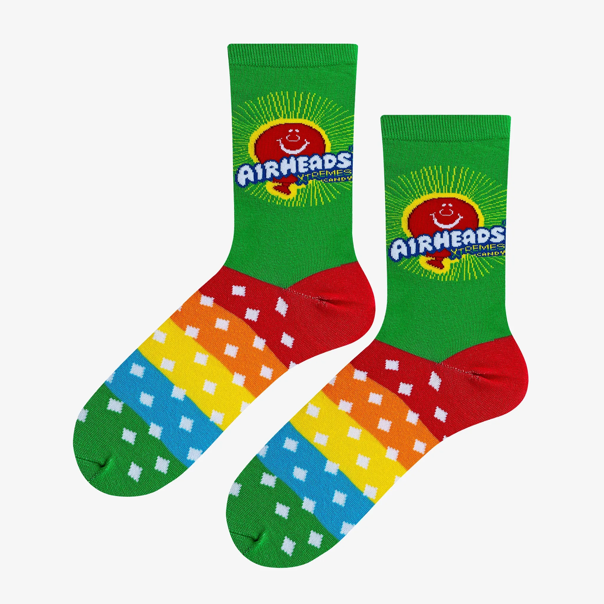 Airheads Xtreme Rainbow Green Women's Crew Socks sold by Odd Sox product image thumbnail 2