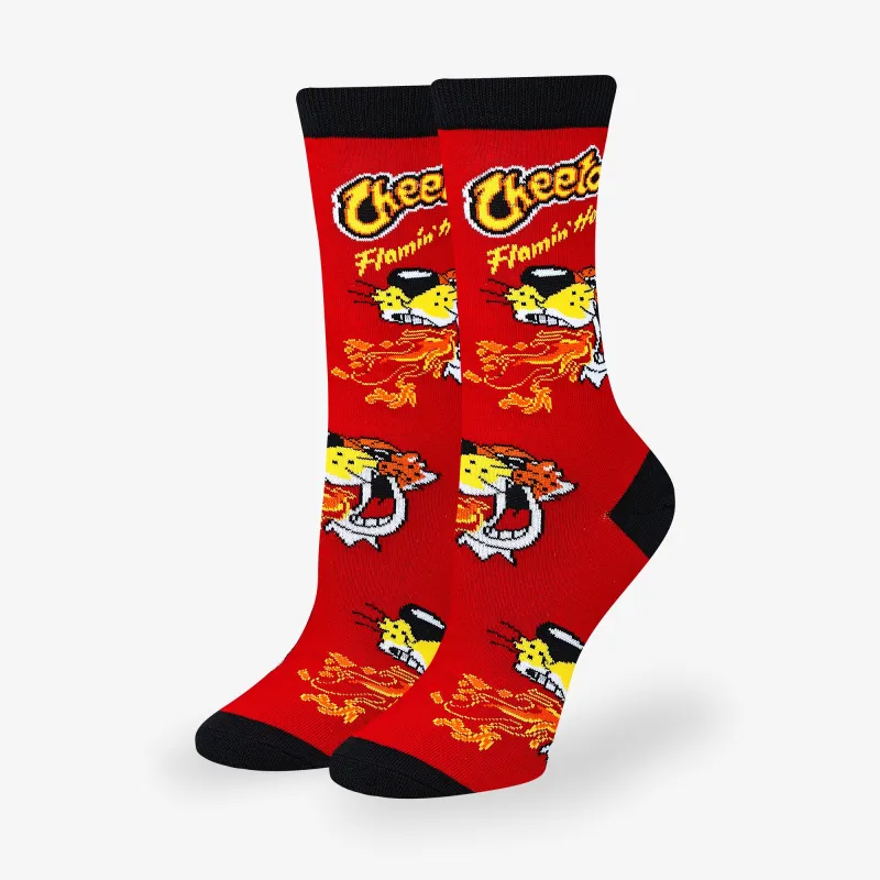 Cheetos Flamin' Hot Red Women's Crew Socks sold by Odd Sox
