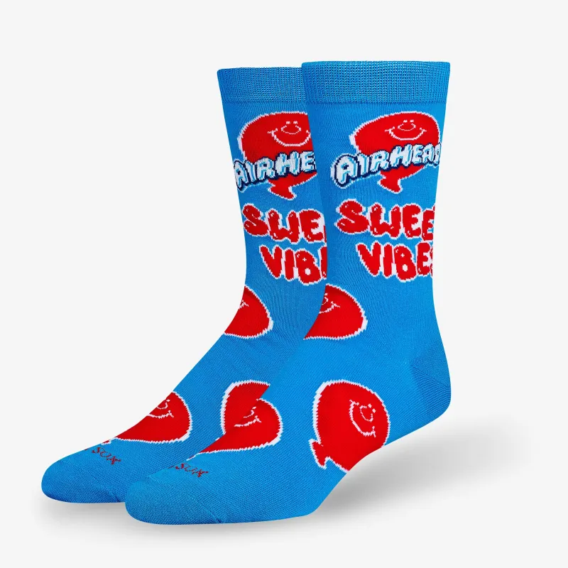 Airheads Sweet Vibes Blue Men's Crew Socks sold by Odd Sox