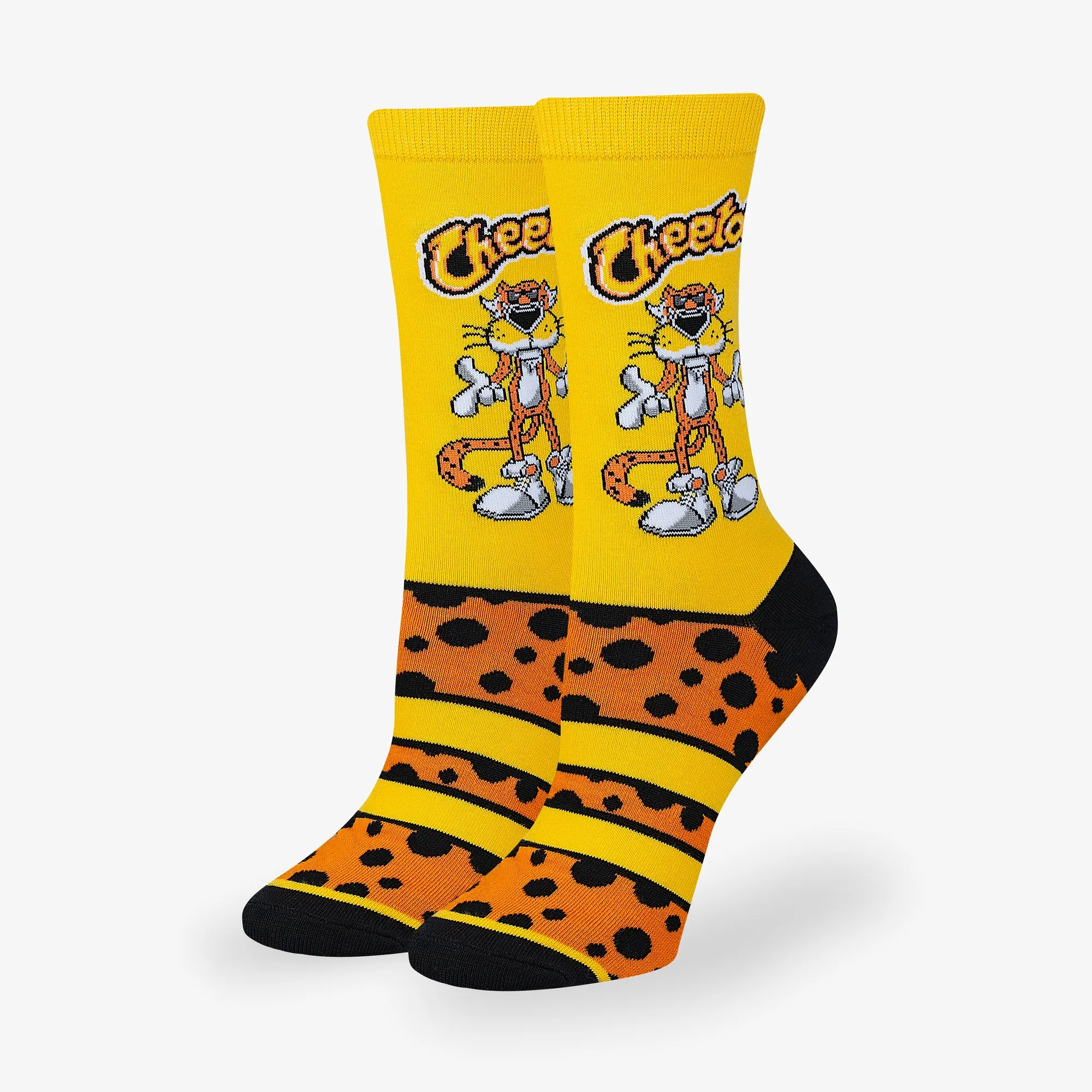 Chester Cheetah Yellow Women's Crew Socks sold by Odd Sox