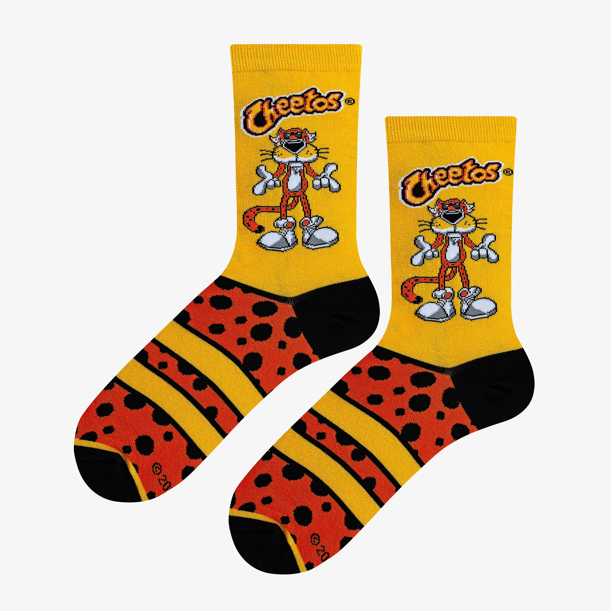 Chester Cheetah Yellow Women's Crew Socks sold by Odd Sox product image thumbnail 2