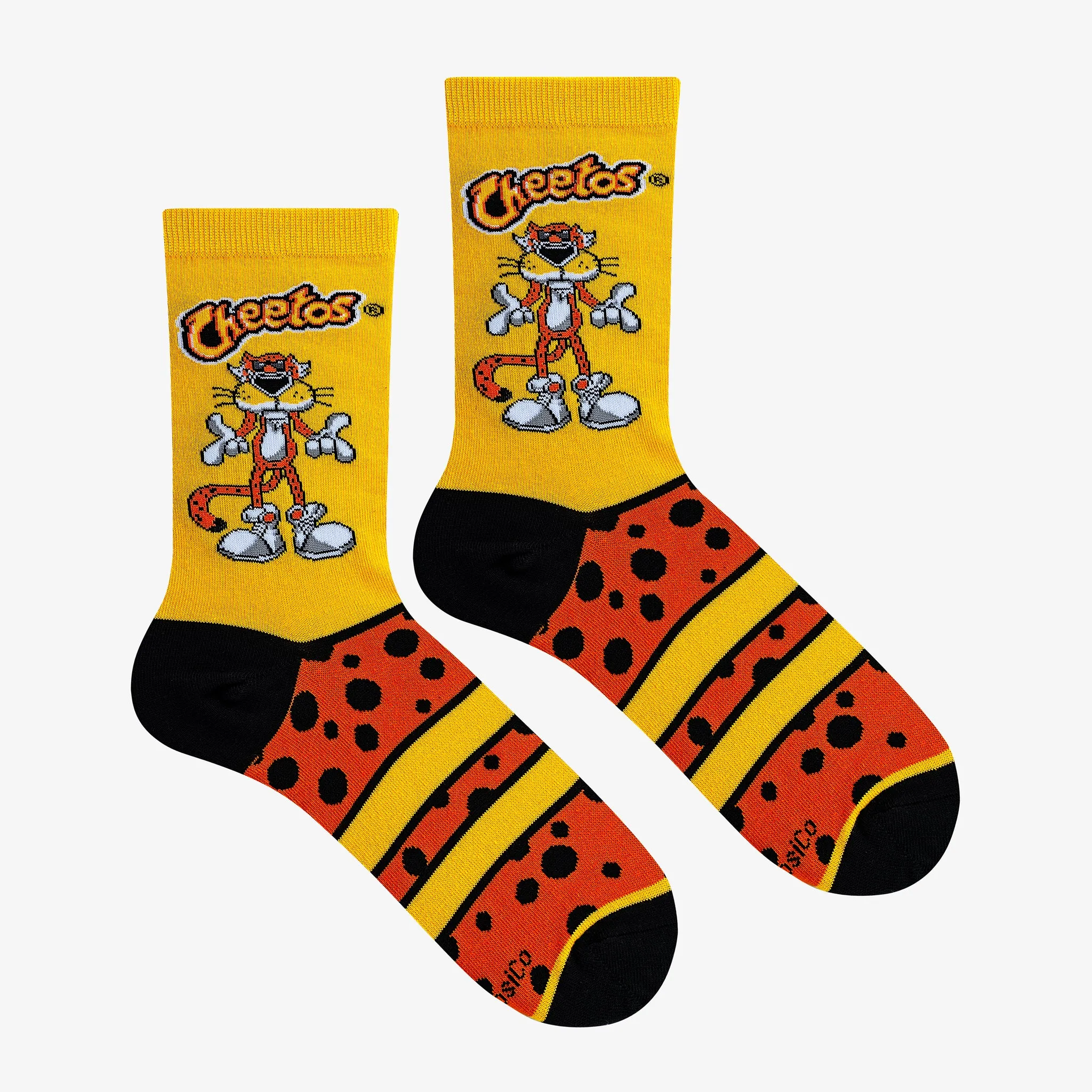 Chester Cheetah Yellow Women's Crew Socks sold by Odd Sox product image thumbnail 3