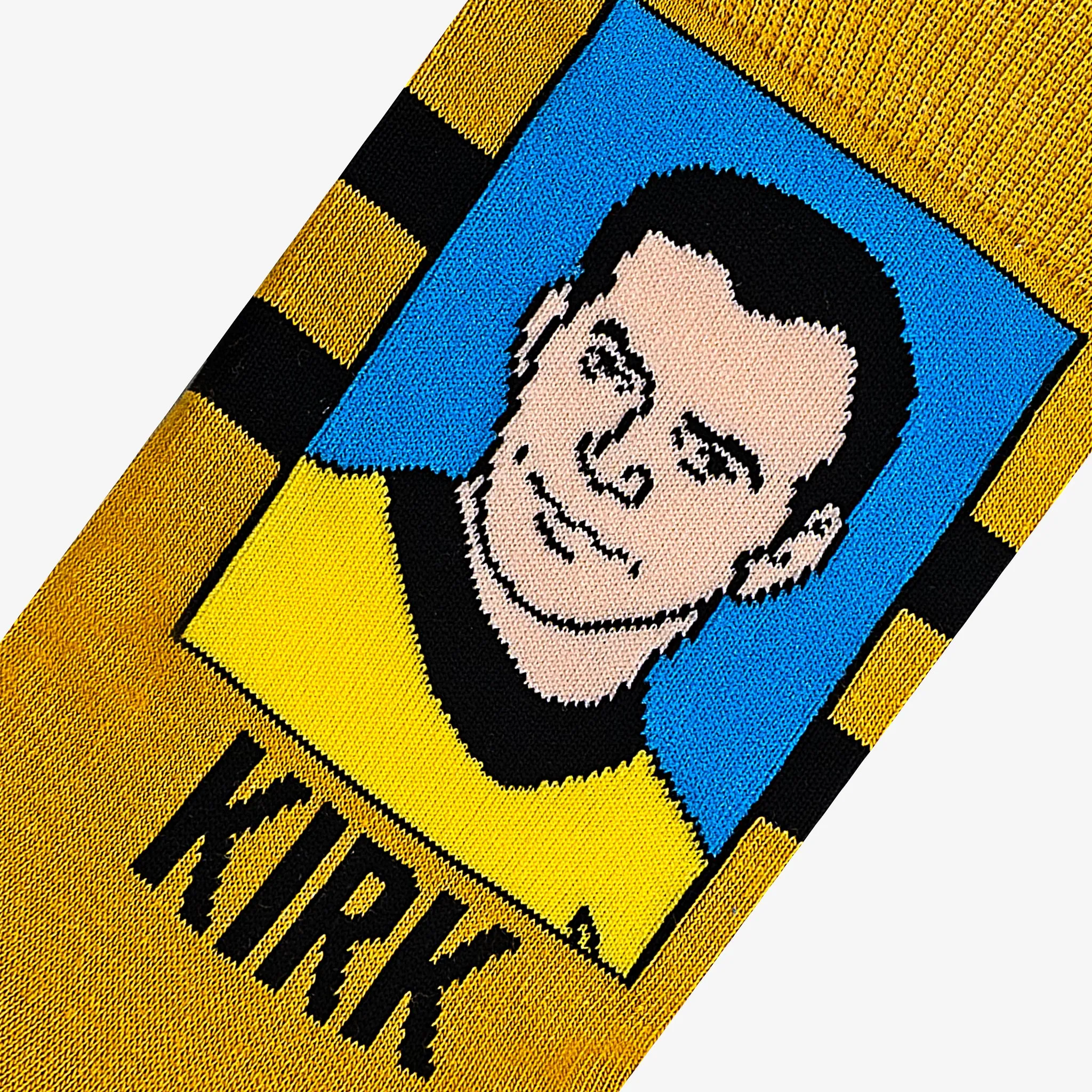 Captain Kirk Portrait Yellow Men's Crew Socks sold by Odd Sox product image thumbnail 4