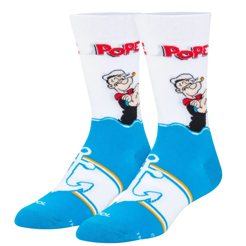 Popeye the Sailor Man Men's Crew Socks sold by Odd Sox