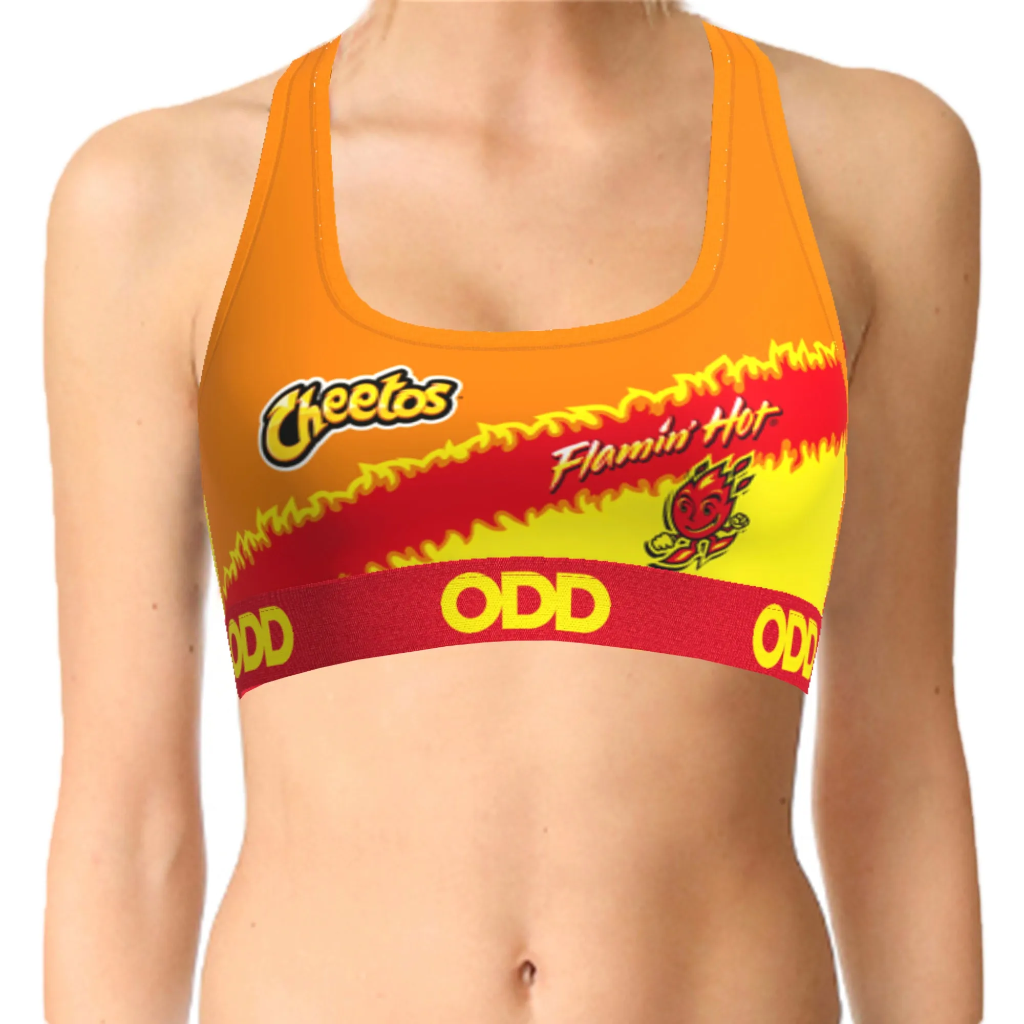 Cheetos Flamin' Hot Women's Sports Bra sold by Odd Sox product image thumbnail 2