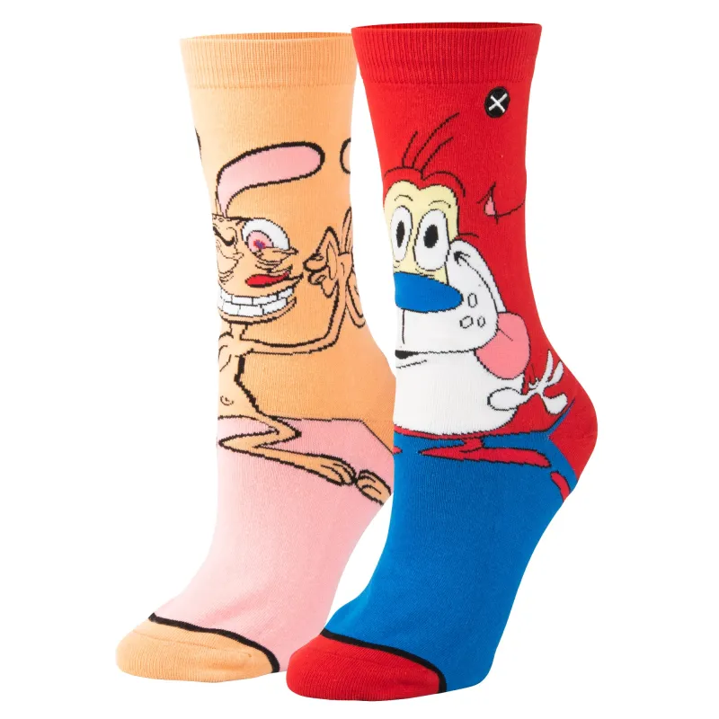 Ren & Stimpy Women's Crew Socks sold by Odd Sox