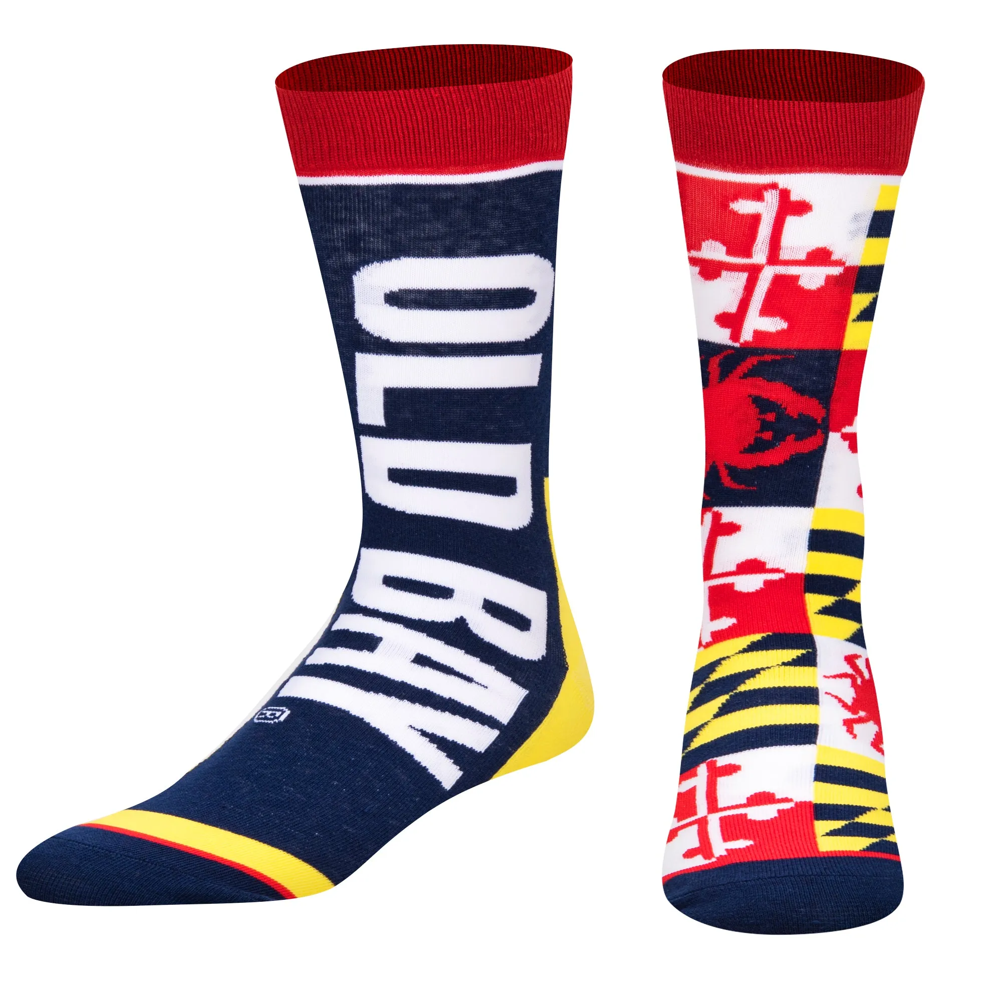 Old Bay Split Men's Crew Socks sold by Odd Sox product image thumbnail 2