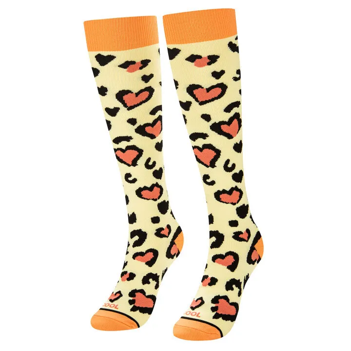 Leopard Hearts Compression Socks sold by Odd Sox