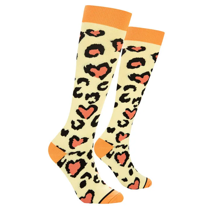 Leopard Hearts Compression Socks sold by Odd Sox product image thumbnail 3