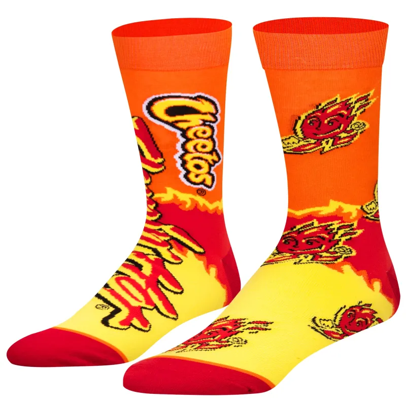 Flamin' Hot Cheetos Split Men's Crew Socks sold by Odd Sox