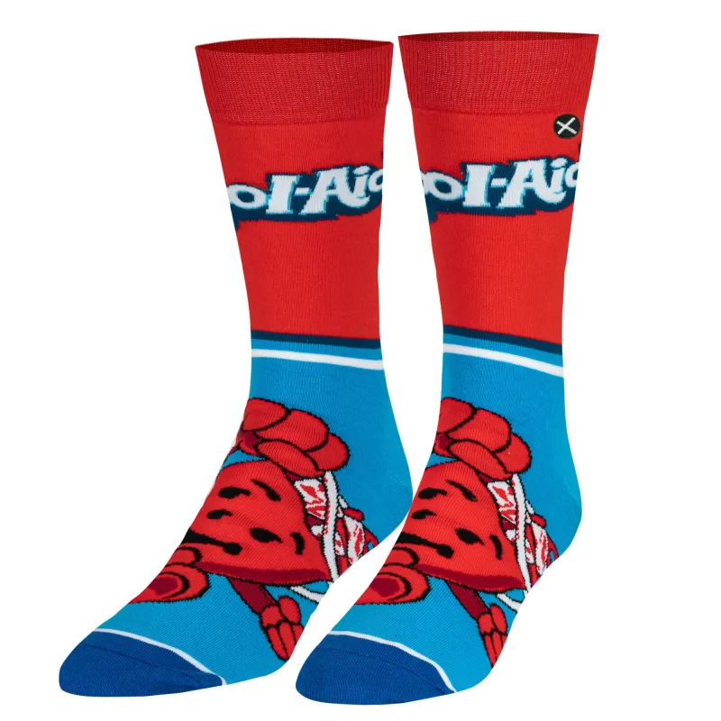 Kool-Aid Half Stripe Men's Crew Socks sold by Odd Sox