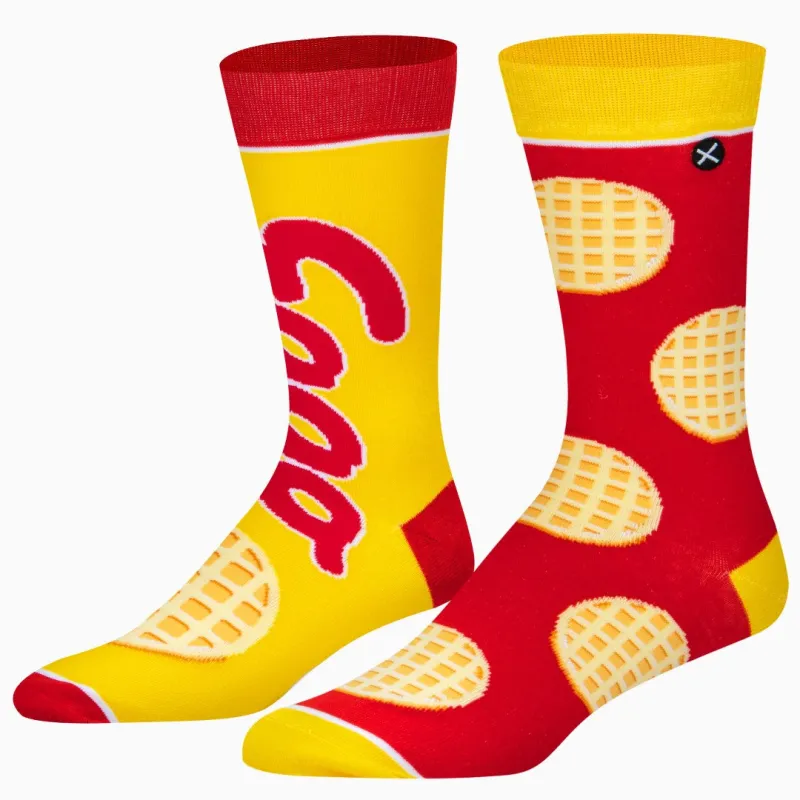 Eggo Split Men's Crew Socks sold by Odd Sox