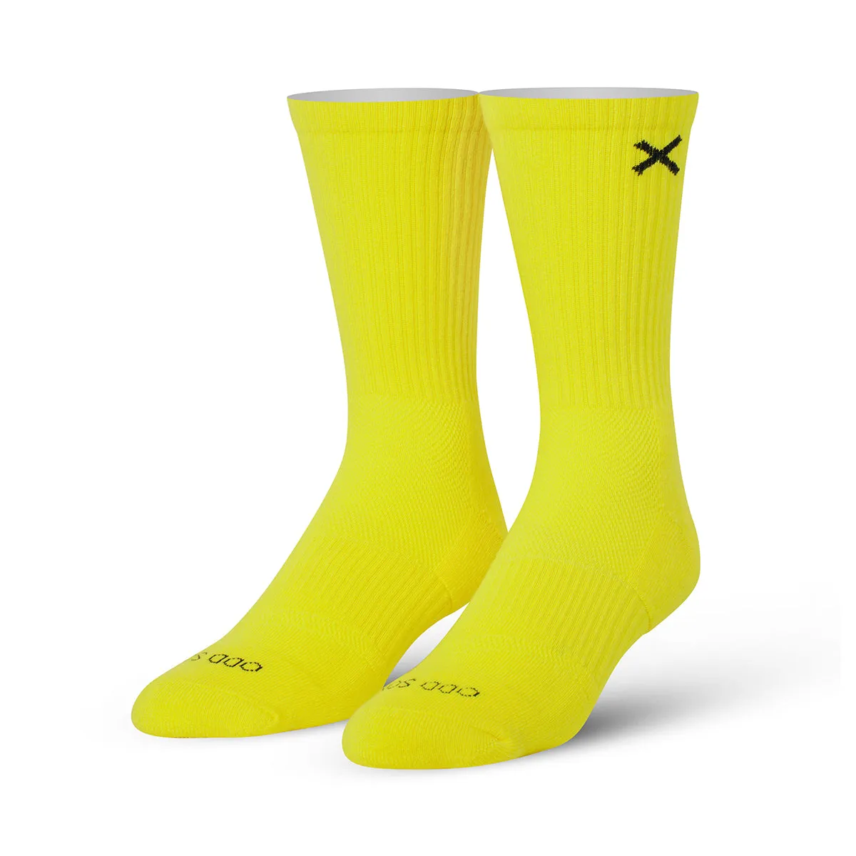 Basix Yellow Men's Crew Socks sold by Odd Sox