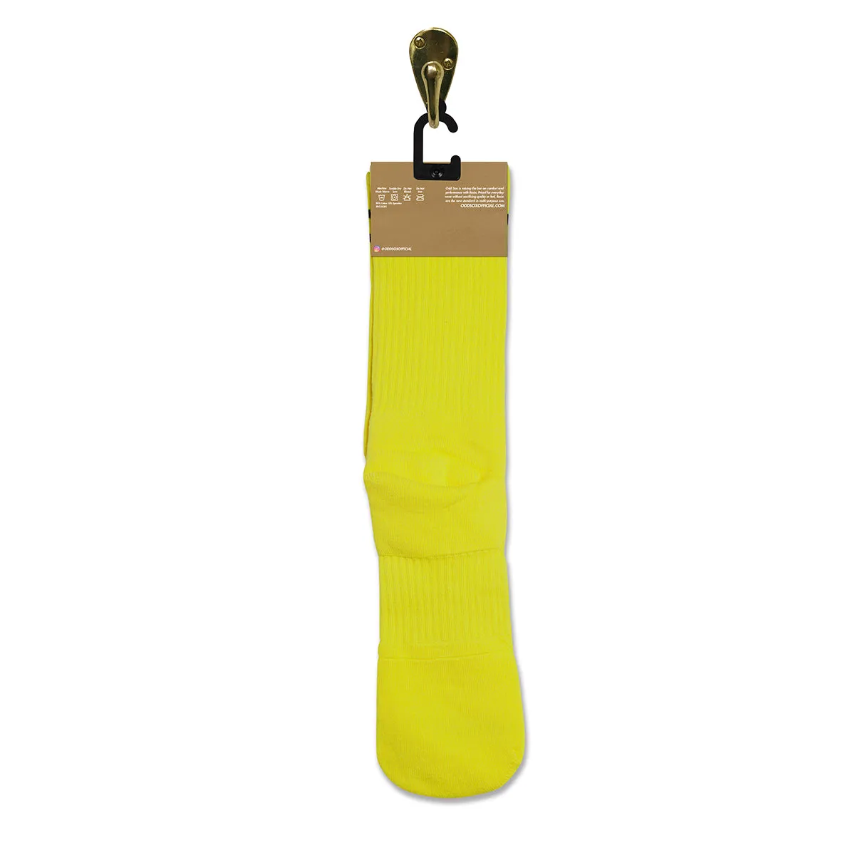 Basix Yellow Men's Crew Socks sold by Odd Sox product image thumbnail 5