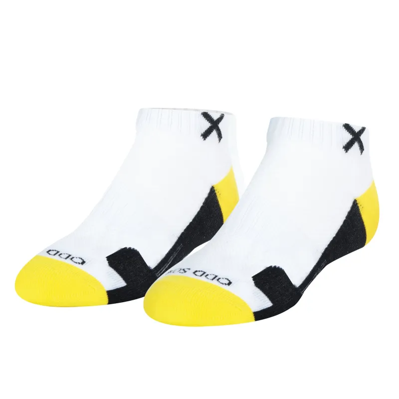 Basix Women Ankle 3 Block Staple Yellow White Black sold by Odd Sox