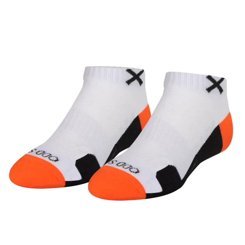 Basix Women Ankle 3 Block Staple Orange White Black sold by Odd Sox