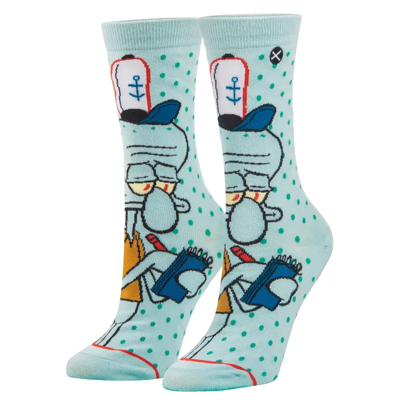 Squidward Women's Crew Socks sold by Odd Sox