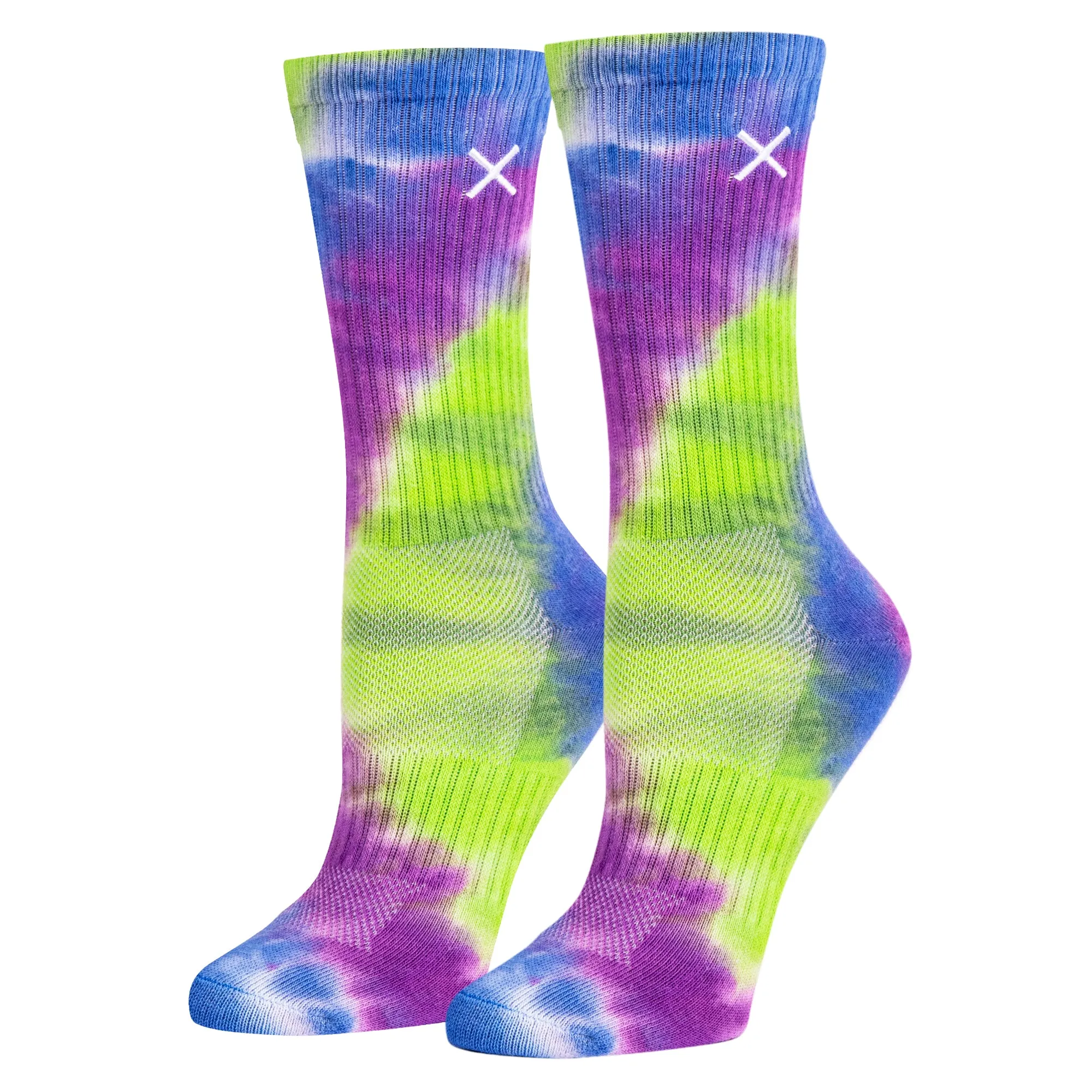 Tie Dye Far Out Women's Crew Socks sold by Odd Sox