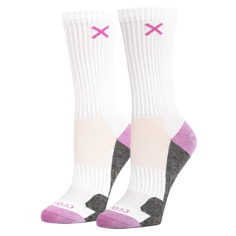 Purple White Heather Women's Crew Socks sold by Odd Sox