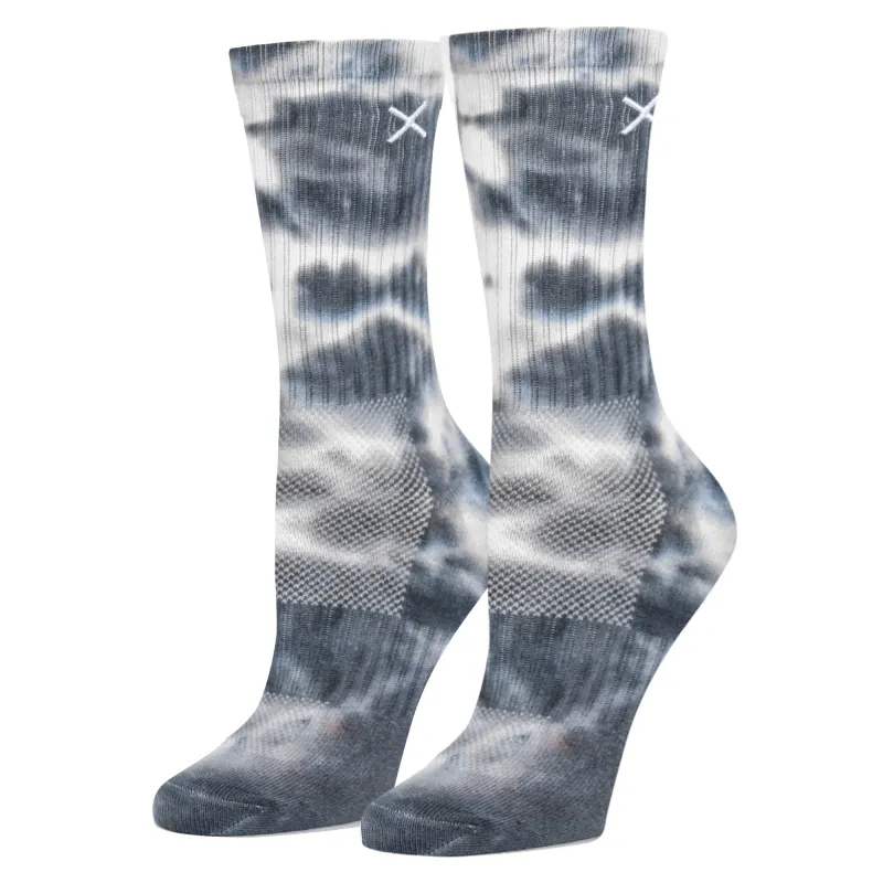 Tie Dye Storm Women's Crew Socks sold by Odd Sox