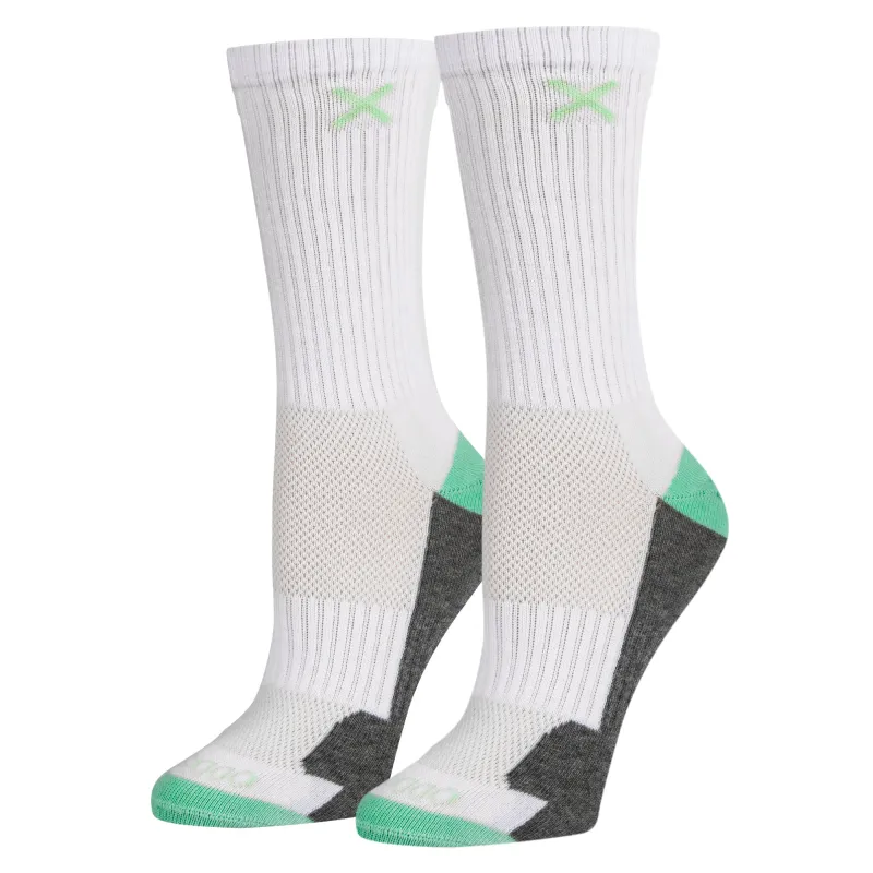 Mint White Heather Women's Crew Socks sold by Odd Sox