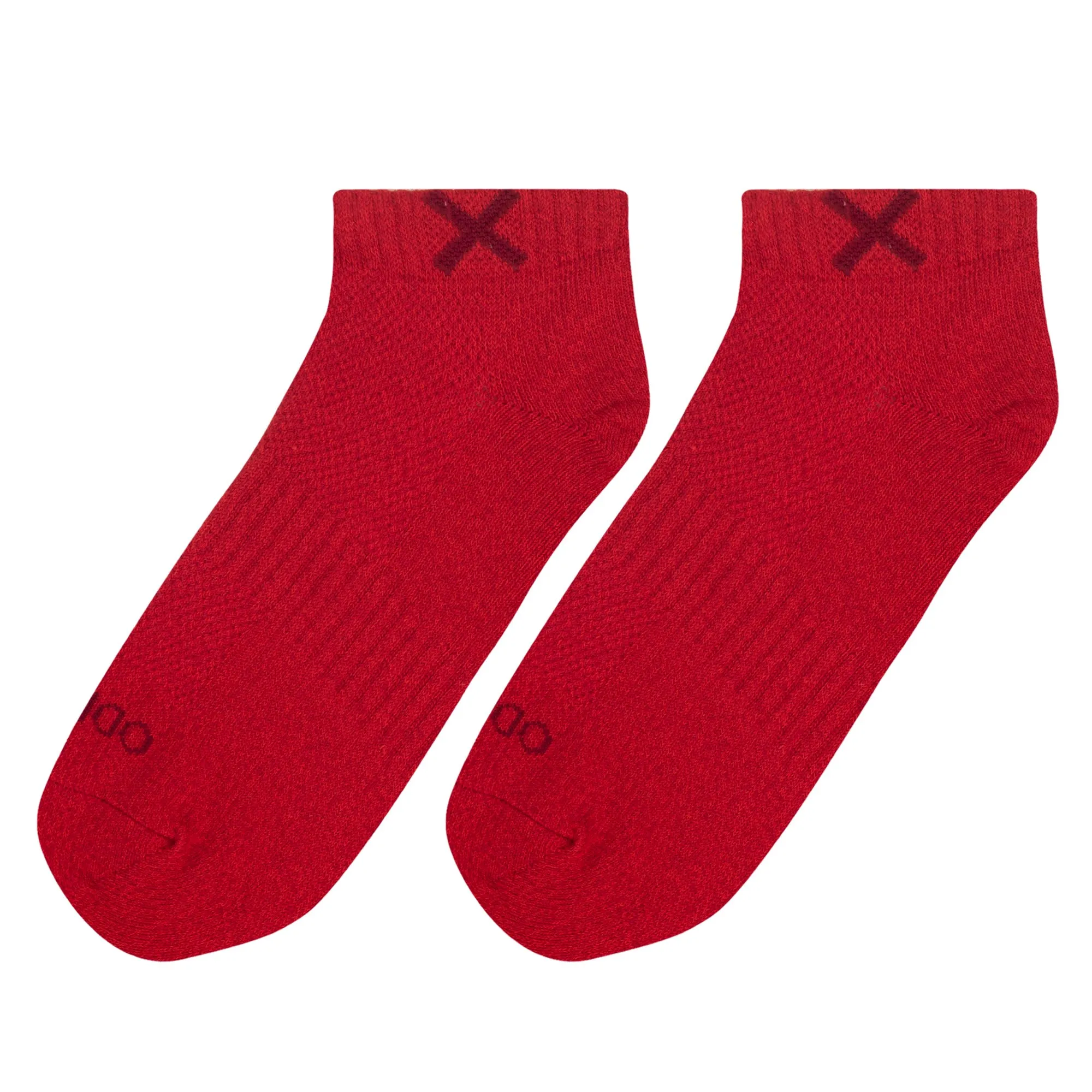 Basix Women Ankle Solid Red Heather sold by Odd Sox product image thumbnail 5