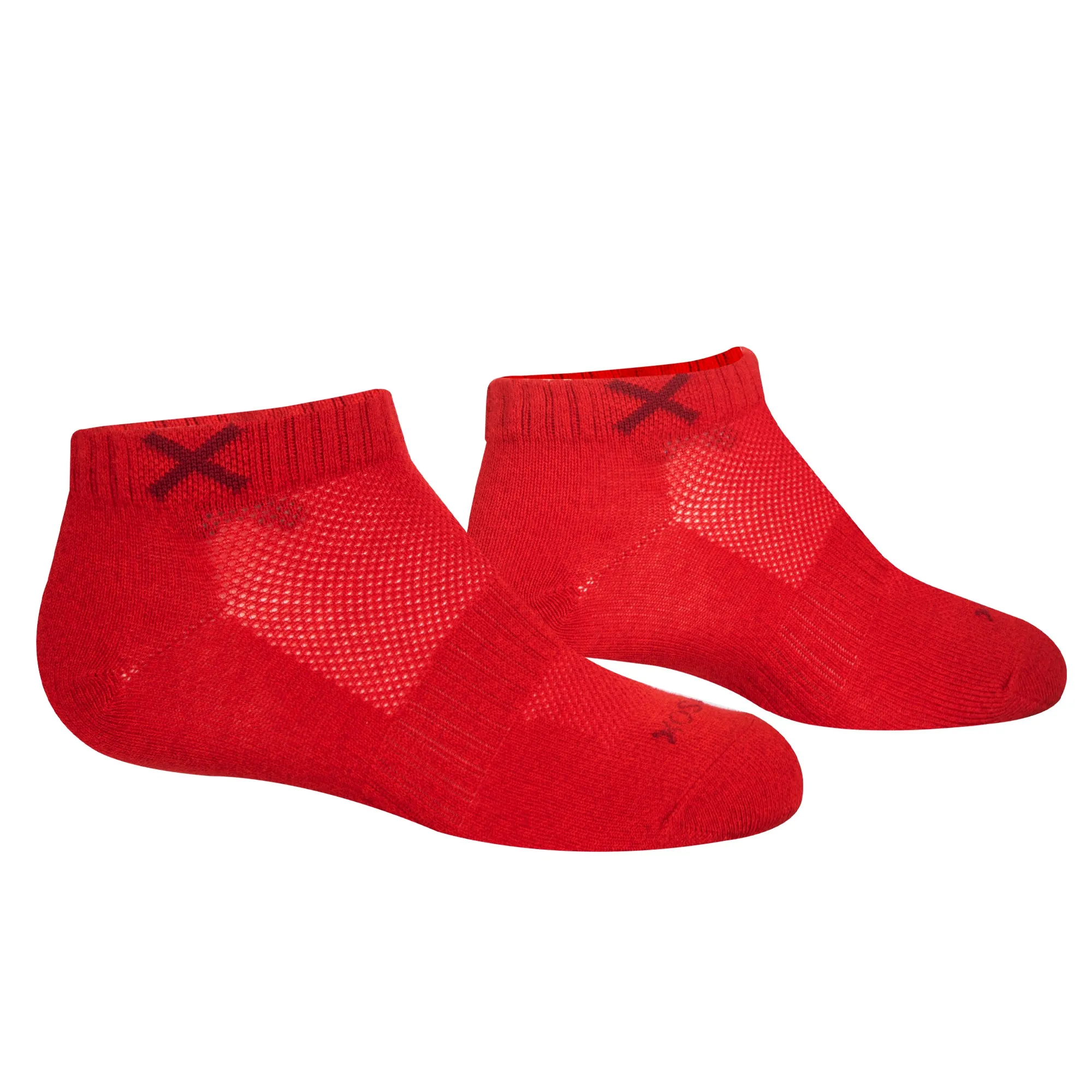 Basix Women Ankle Solid Red Heather sold by Odd Sox product image thumbnail 3