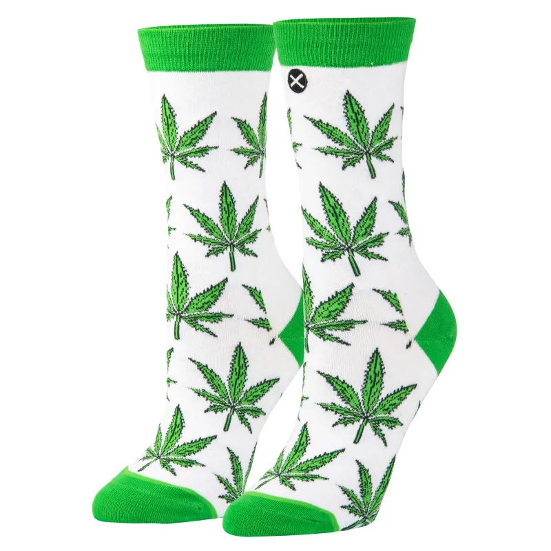 Fan Leaves Women's Crew Socks sold by Odd Sox