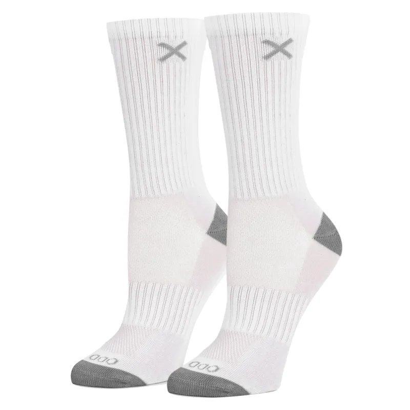 White Gray Women's Crew Socks sold by Odd Sox