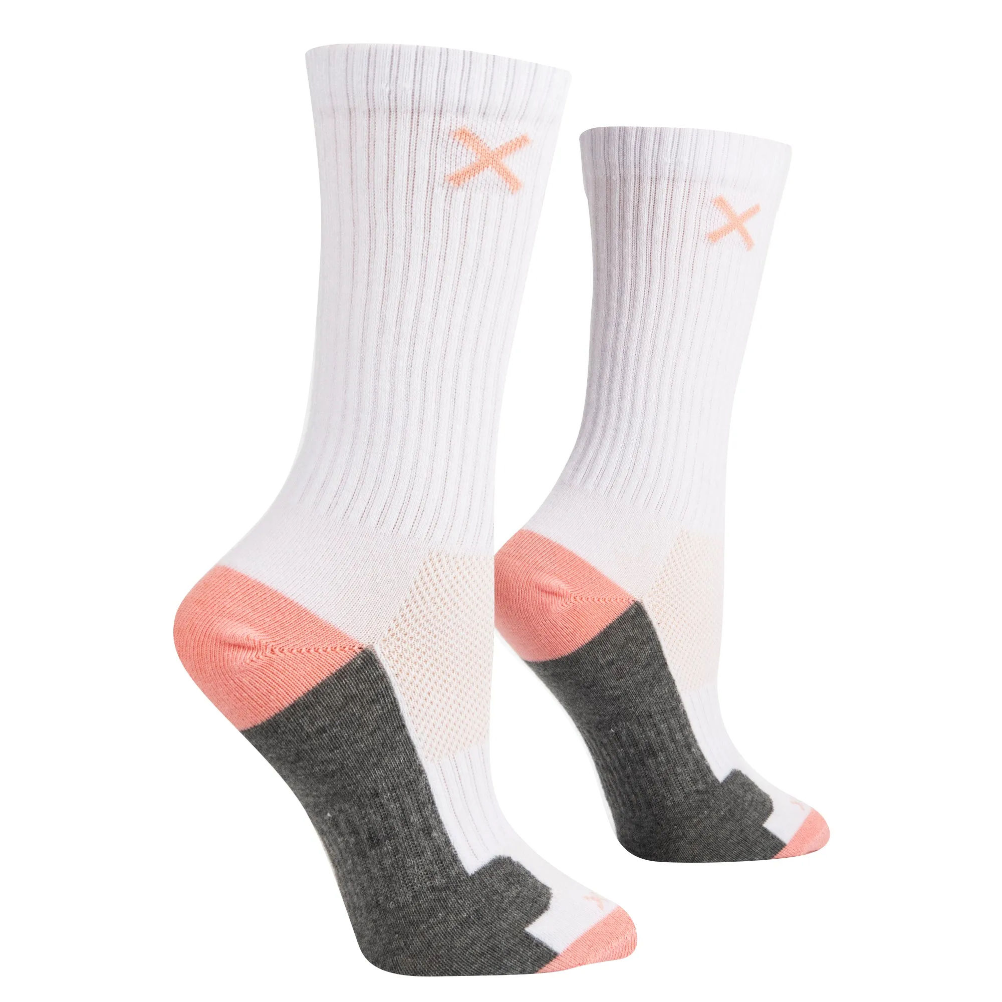 Pink White Heather Women's Crew Socks sold by Odd Sox product image thumbnail 3
