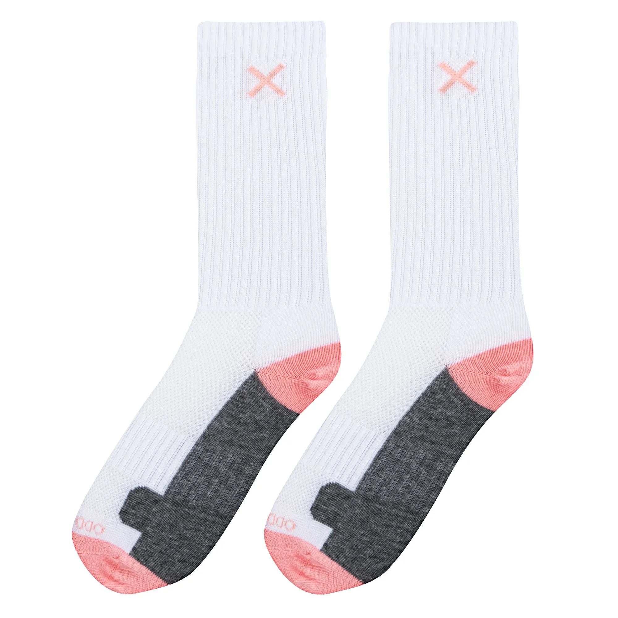Pink White Heather Women's Crew Socks sold by Odd Sox product image thumbnail 5