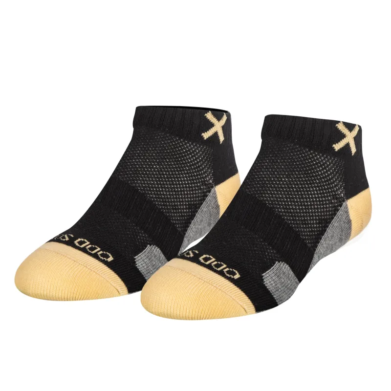 Basix Women Ankle 3 Block Pastel Black Cream Heather sold by Odd Sox
