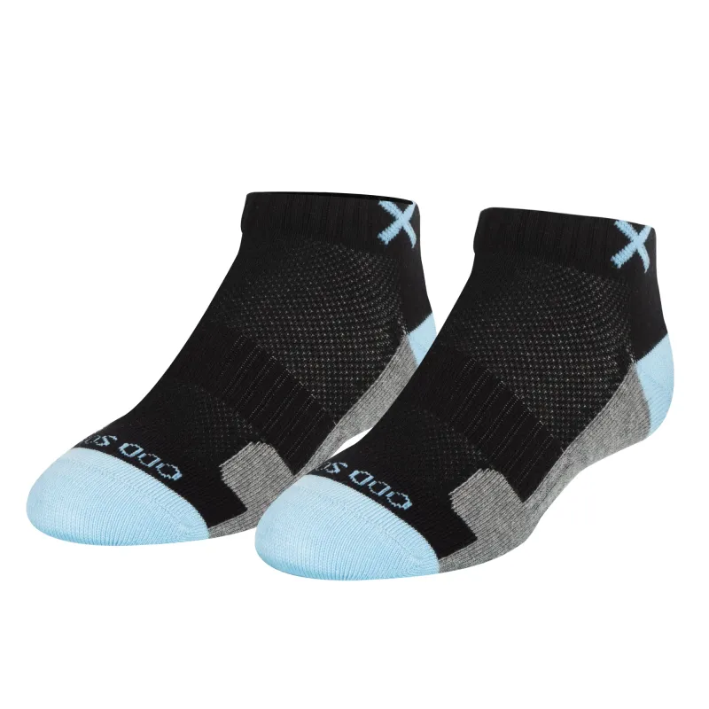 Basix Women Ankle 3 Block Pastel Black Sky Heather sold by Odd Sox
