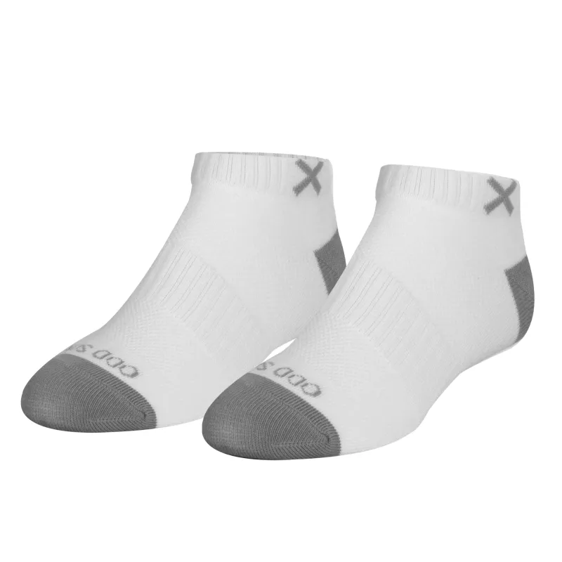 Basix Women Ankle Solid Core White Gray sold by Odd Sox